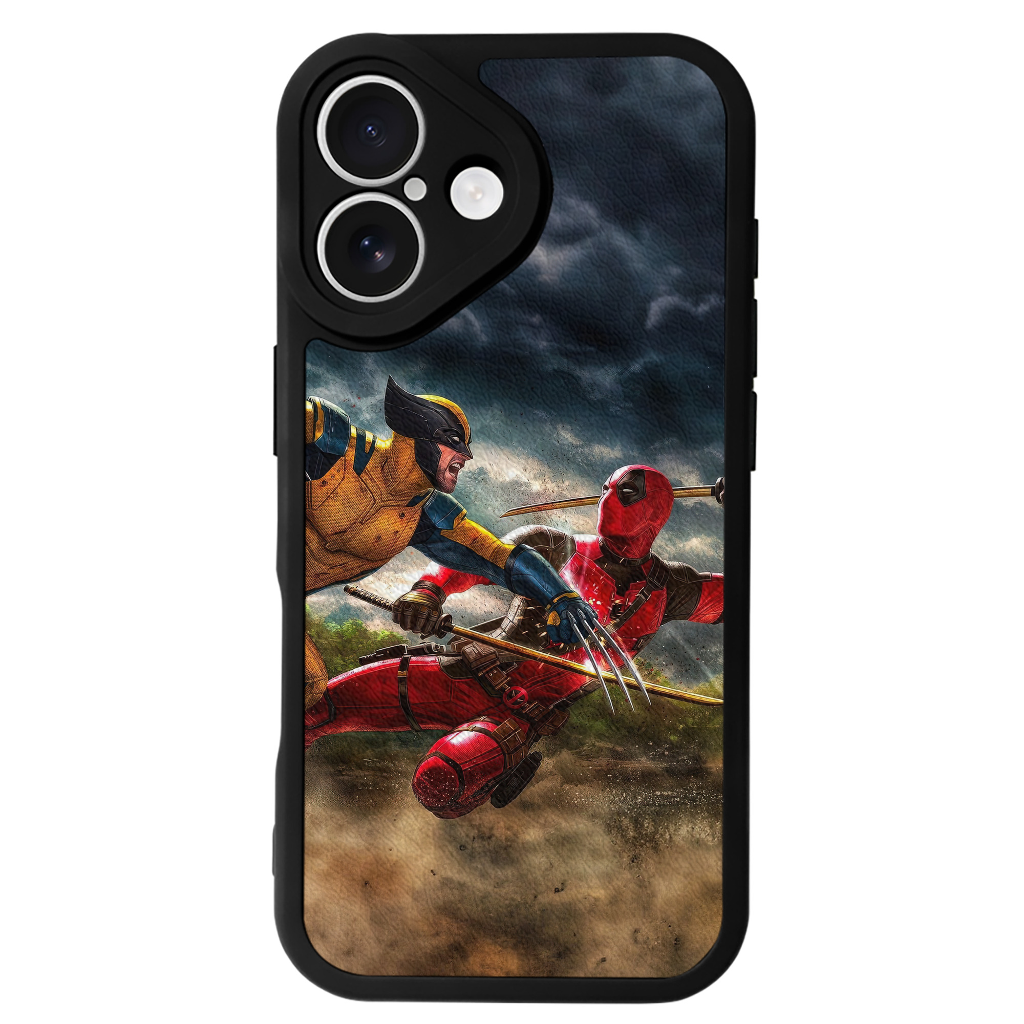 （画像用） Deadpool デッドプール 【iPhone 16シリーズ対応】シリコンスマホケース（レザー調） 材質：シリコン